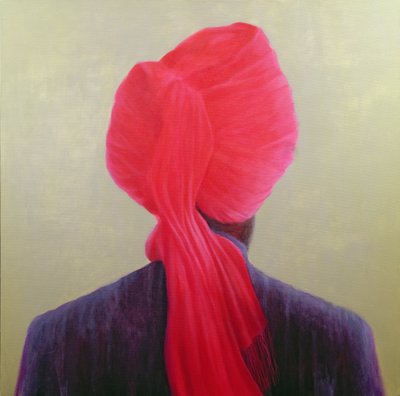 Red Turban, Purple Jacket by Lincoln Seligman
